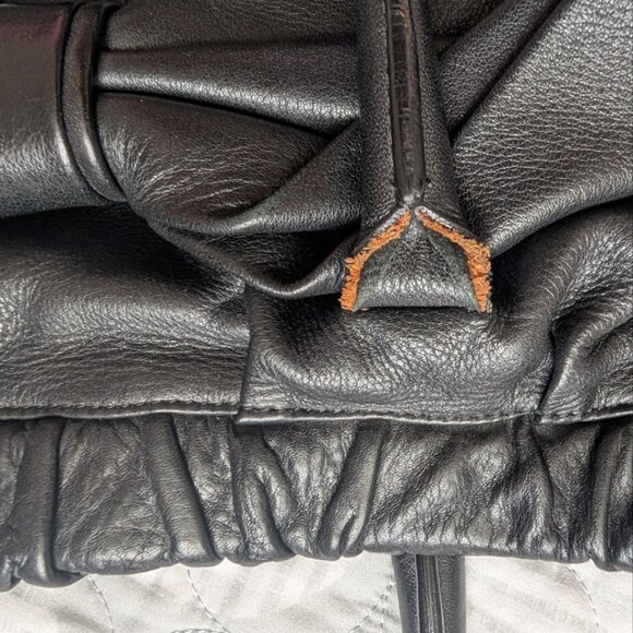 RED VALENTINO Large Bow Accent Soft Leather Satchel Bag Purse Handbag - Picture 10 of 16